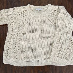 Elizabeth and James ivory boxy pullover sz medium